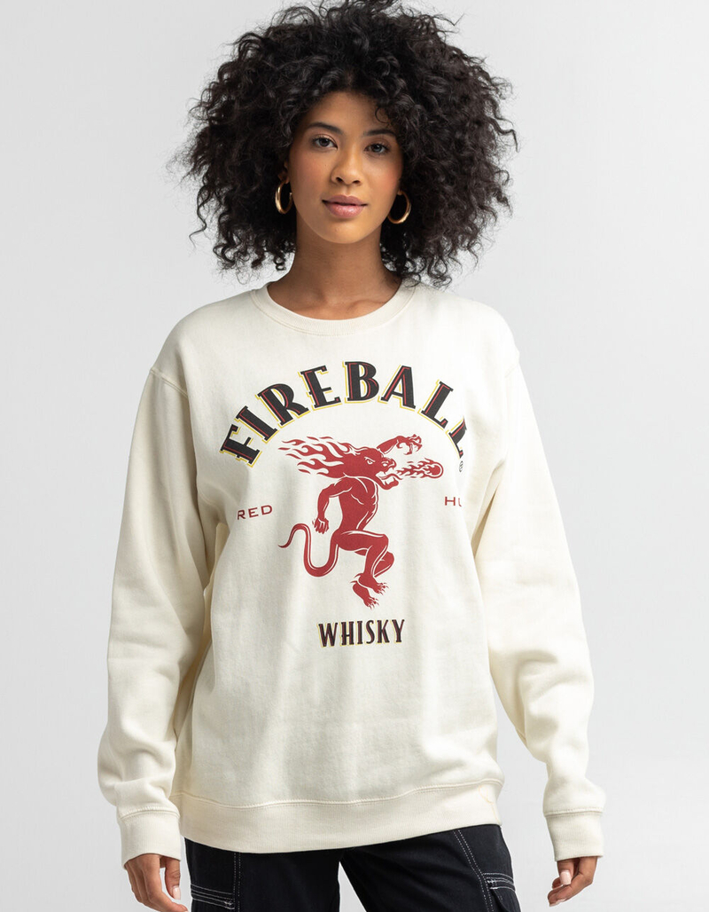 RIPPLE JUNCTION Fireball Boyfriend Womens Sweatshirt image number 0
