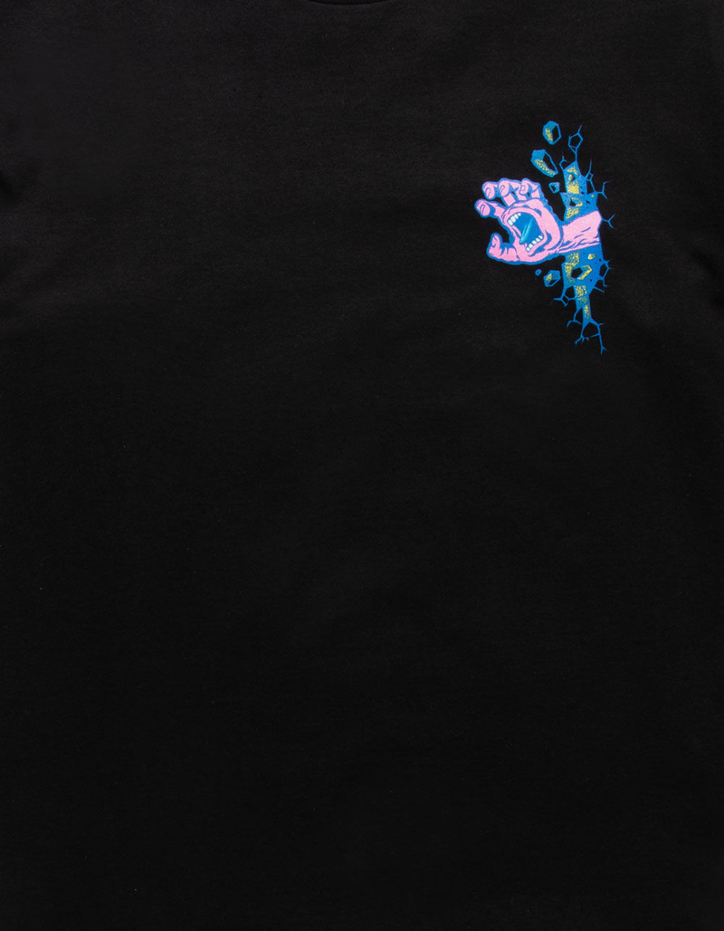 SANTA CRUZ Wall Hand Black Mens T-Shirt image number 1