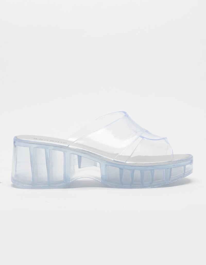 BAMBOO Jelly Womens Flatform Slides image number 1