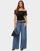 EDIKTED Catelina Fringe Off Shoulder Top image number 5