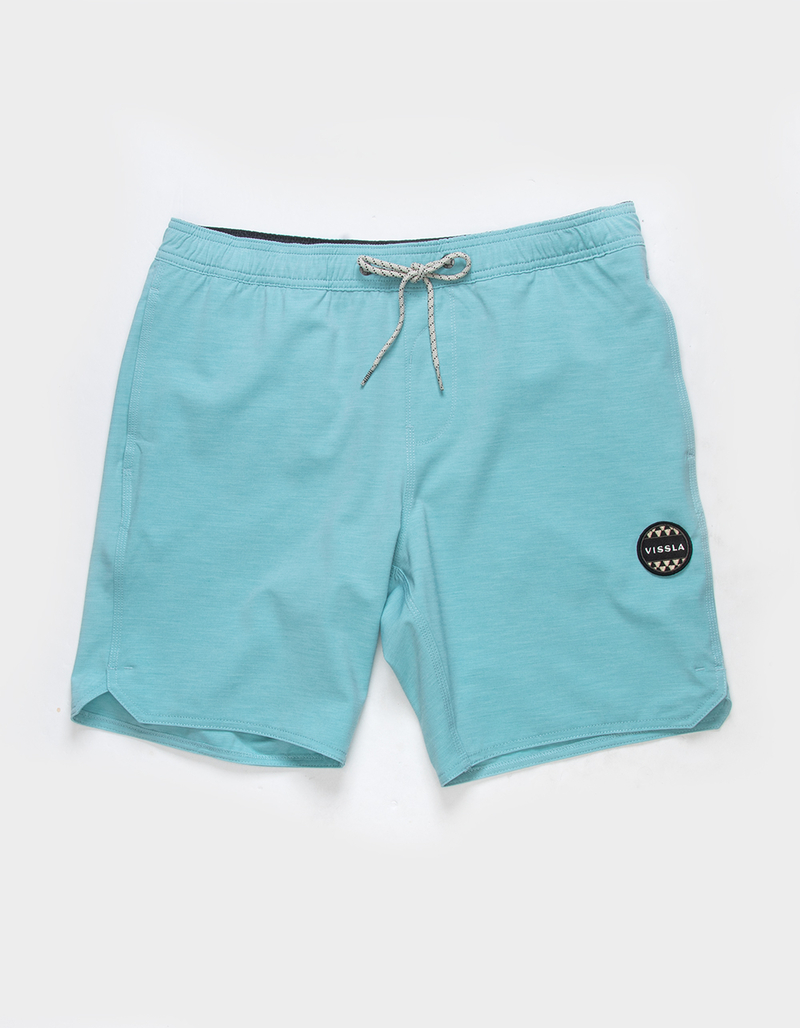 VISSLA Solid Sets Ecolastic Mens 17.5" Volley Shorts image number 0