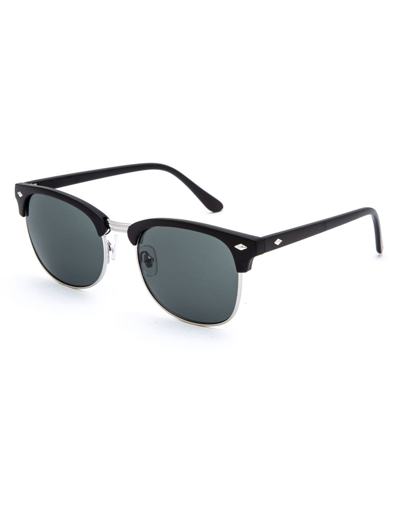 BLUE CROWN Basic Half Rim Black Sunglasses image number 0