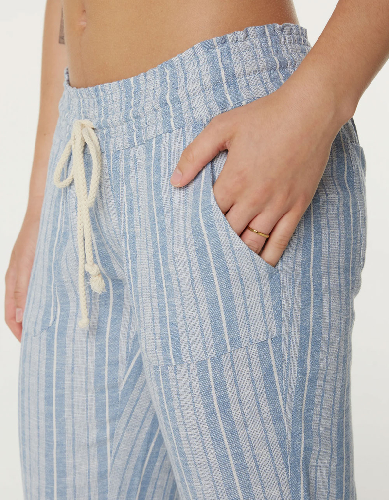 ROXY Oceanside Stripe Womens Flared Beach Pants image number 4