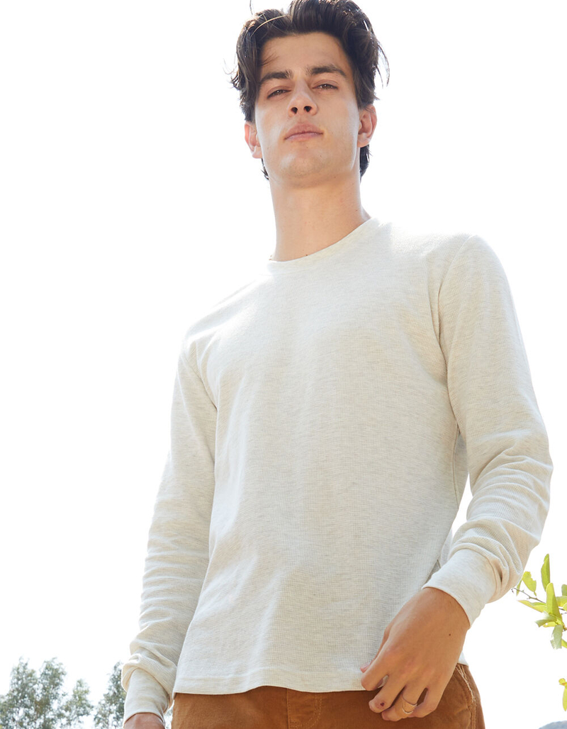 RSQ Solid Oatmeal Thermal Mens Tee image number 0