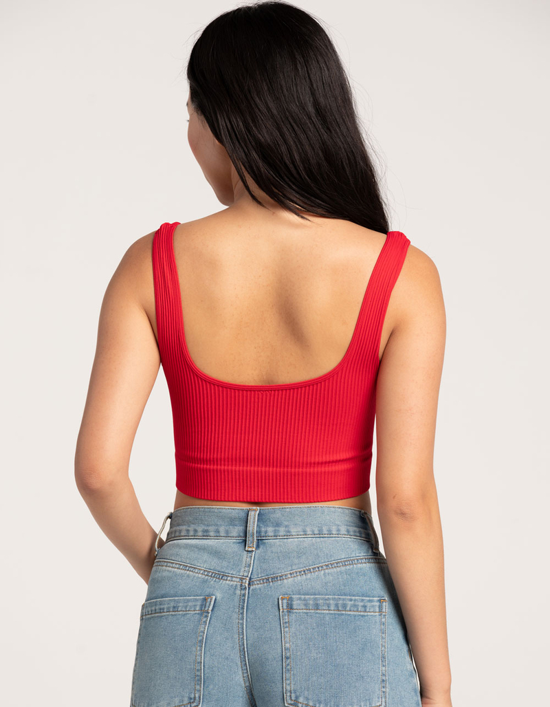 FULL TILT Seamless Notch Neck Womens Tank Top image number 2