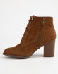 SODA Lurk Chestnut Womens Heeled Booties image number 3