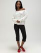 FULL TILT Womens Off The Shoulder Star Stud Sweater image number 6