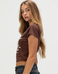 TRUE RELIGION Crystal Buddha Womens Baby Tee image number 3