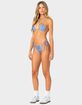 EDIKTED Denim Printed String Bikini Bottom image number 3