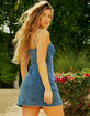 RSQ Womens Button Front Denim Dress image number 7