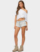 EDIKTED Bryne Striped Tie Waist Shorts image number 4