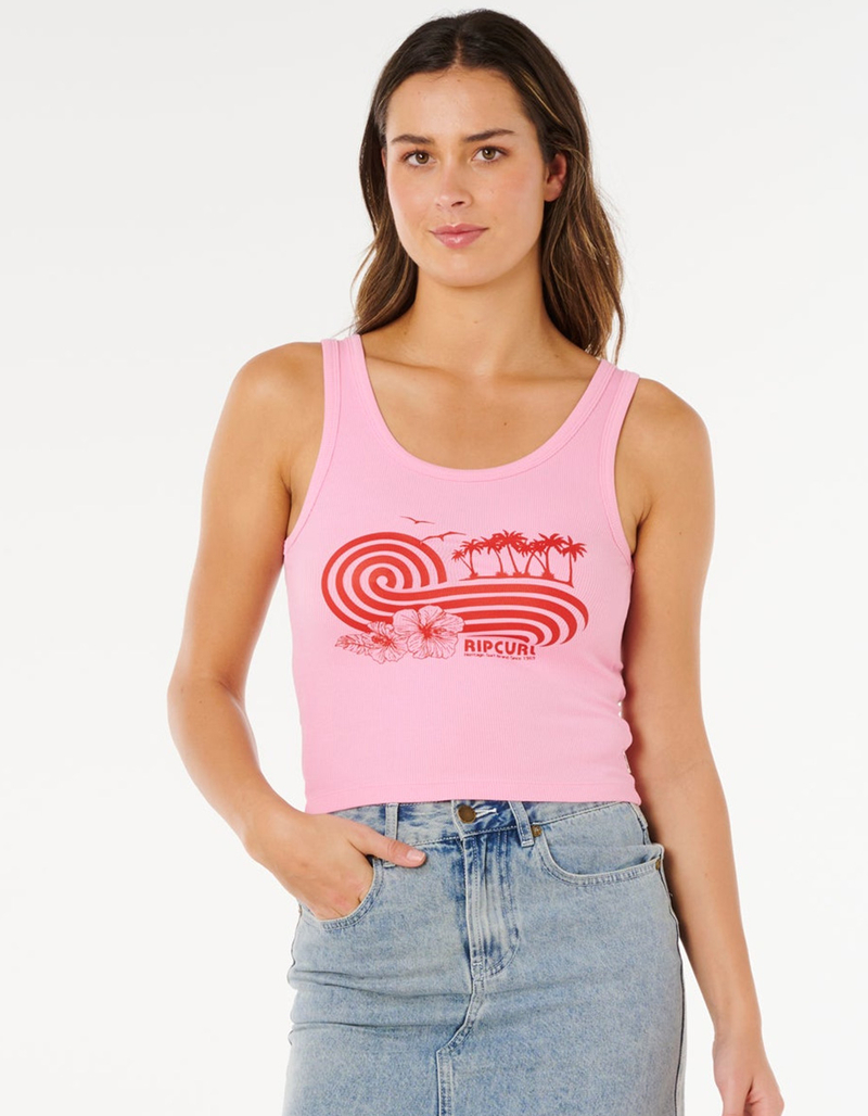 RIP CURL Ocean Break Womens Rib Tank Top image number 0