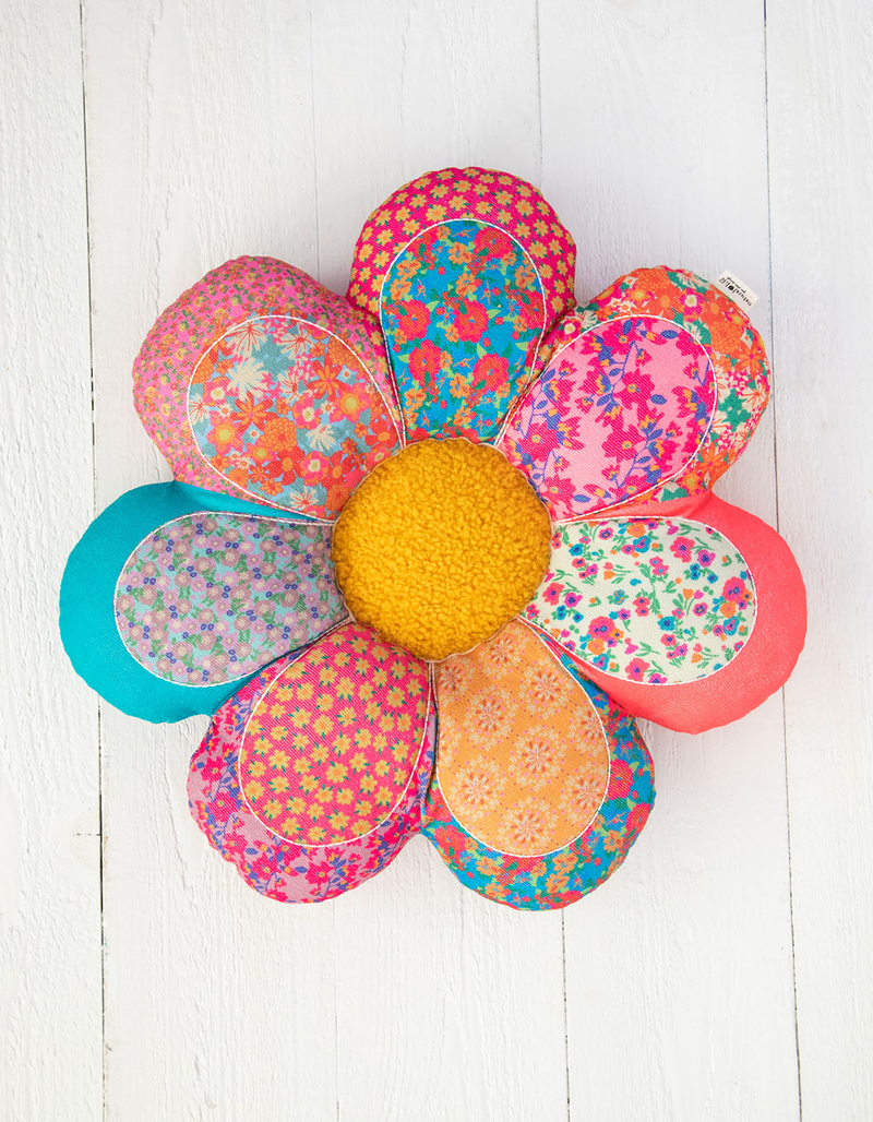 NATURAL LIFE Whimsy Flower Patchwork Pillow image number 0