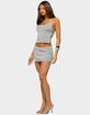 EDIKTED Teagyn Metallic Knit Mini Skort image number 4