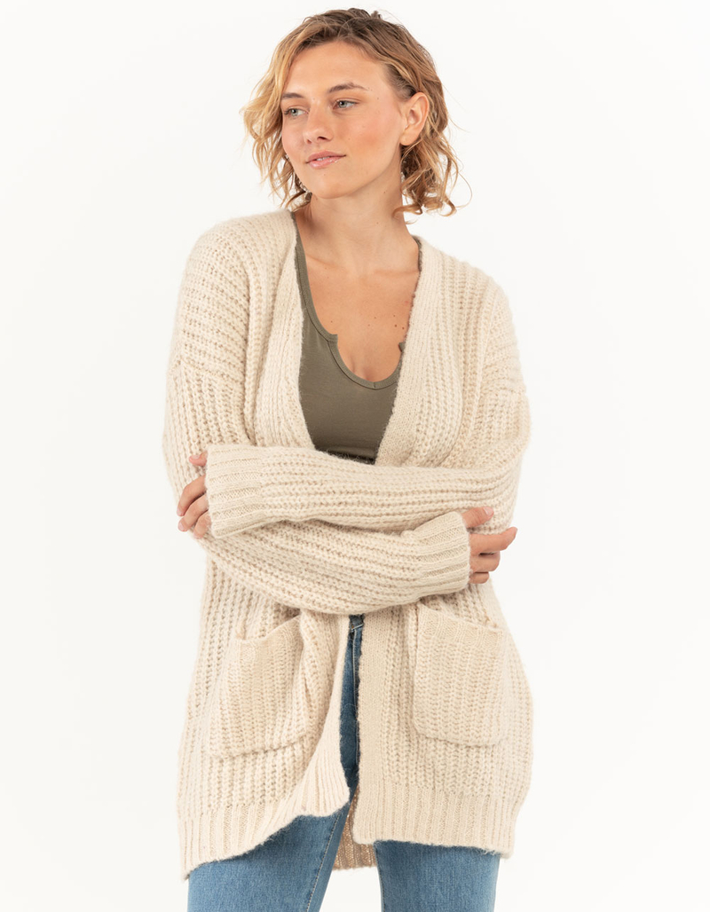 FULL TILT Birdseye Womens Open Cardigan image number 0