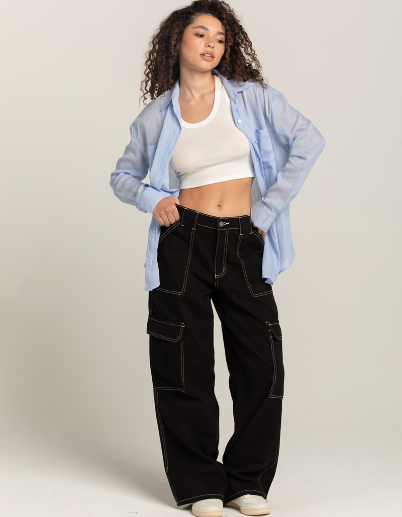 RSQ Womens Baggy Cargo Pants image number 4