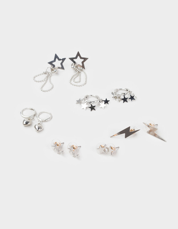 FULL TILT 6 Pack Star Heart Chain Earrings Primary Image