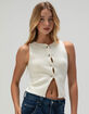 DEREK HEART High Neck Womens Sweater Vest image number 1