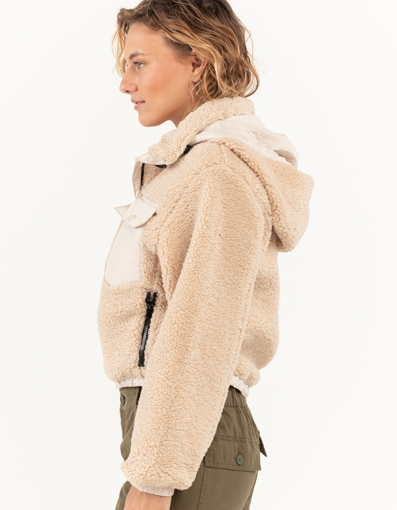 LOVE TREE Womens Sherpa Zip Up Jacket image number 1