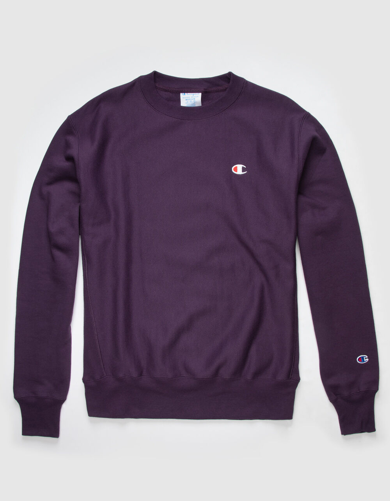 CHAMPION Reverse Weave Mens Eggplant Crew Sweatshirt image number 0