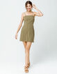 SKY AND SPARROW Stripe Olive Structured Dress image number 4