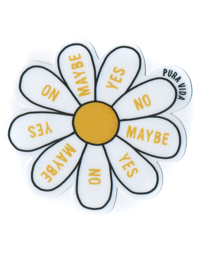 PURA VIDA Yes No Maybe So Sticker image number 0