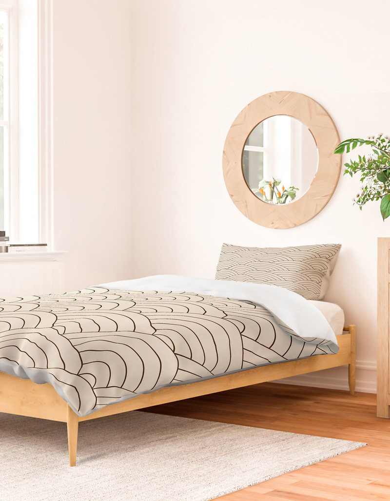 DENY DESIGNS Summer Sun Home Art Waves Twin XL Duvet Cover image number 3