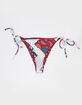 FULL TILT Textured Reversible Tie Side Cheeky Bikini Bottoms image number 4