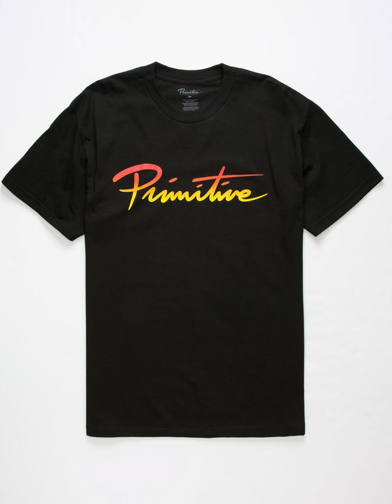 PRIMITIVE Nuevo Script Black Mens T-Shirt image number 0