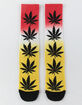 HUF Plantlife Gradient Dye Yellow Mens Crew Socks image number 1