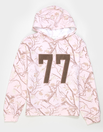FULL TILT 77 Patch Camo Girls Hoodie Alternative Image