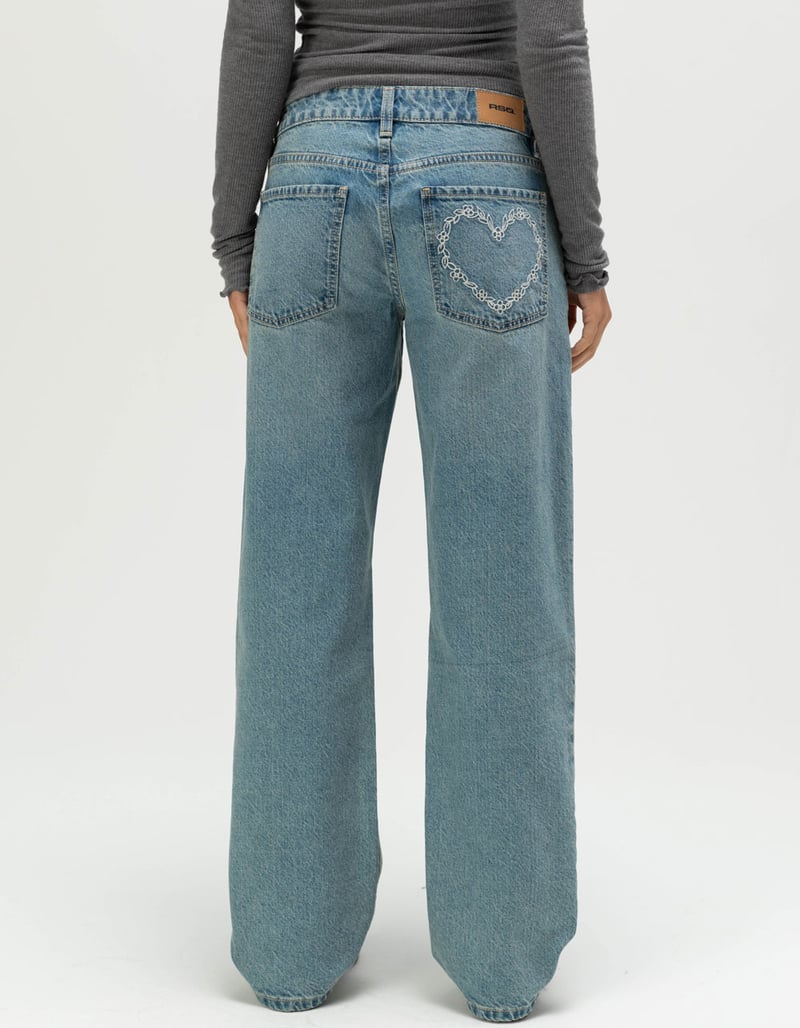 RSQ Womens Heart Breaker Loose Straight Jeans image number 3