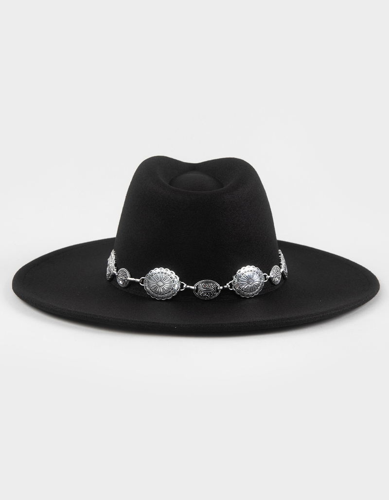 Jessa Concho Flat Brim Womens Cowboy Hat image number 3