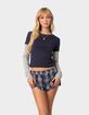 EDIKTED Mood Layered Long Sleeve Tee image number 5