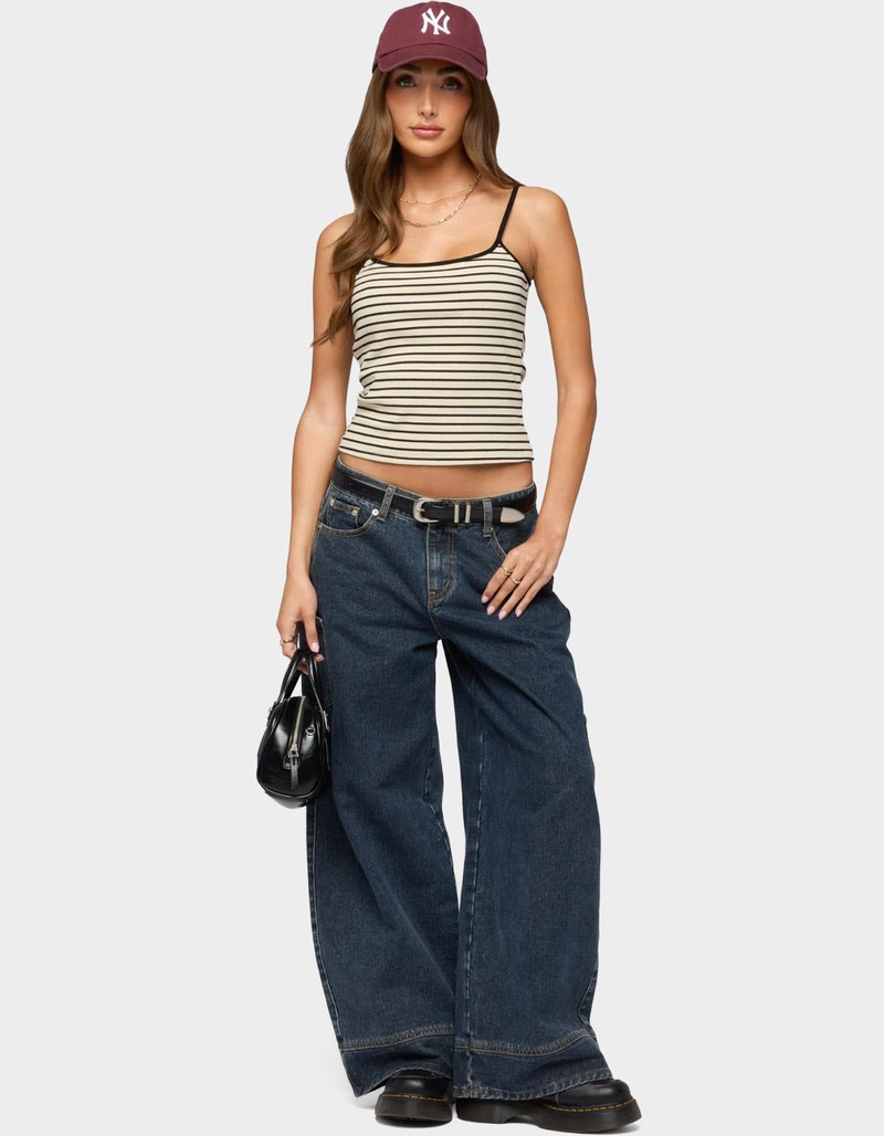 EDIKTED Gretta Striped Ribbed Tank Top image number 4