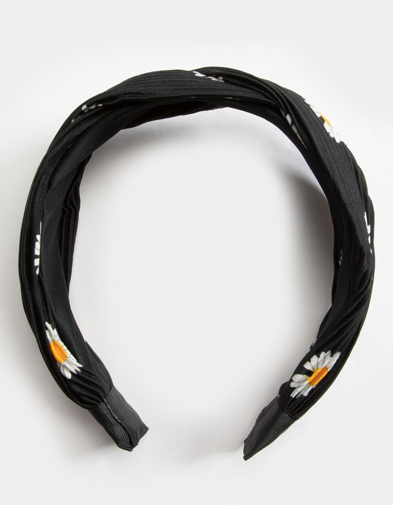 FULL TILT Black Twisted Daisy Headband image number 0