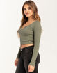 ROXY Waffle Cropped Womens Top image number 3