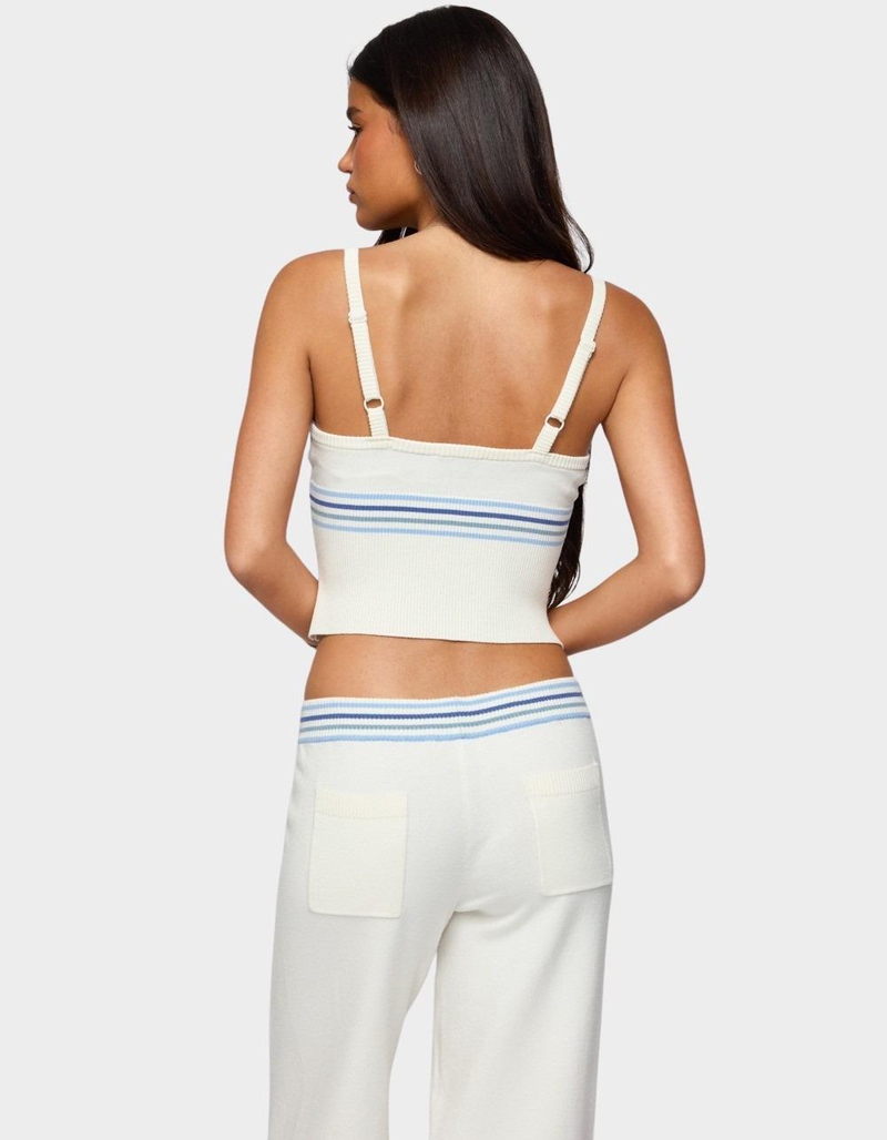 EDIKTED Miya Stripey Ribbed Knit Tank Top image number 2
