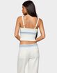 EDIKTED Miya Stripey Ribbed Knit Tank Top image number 3