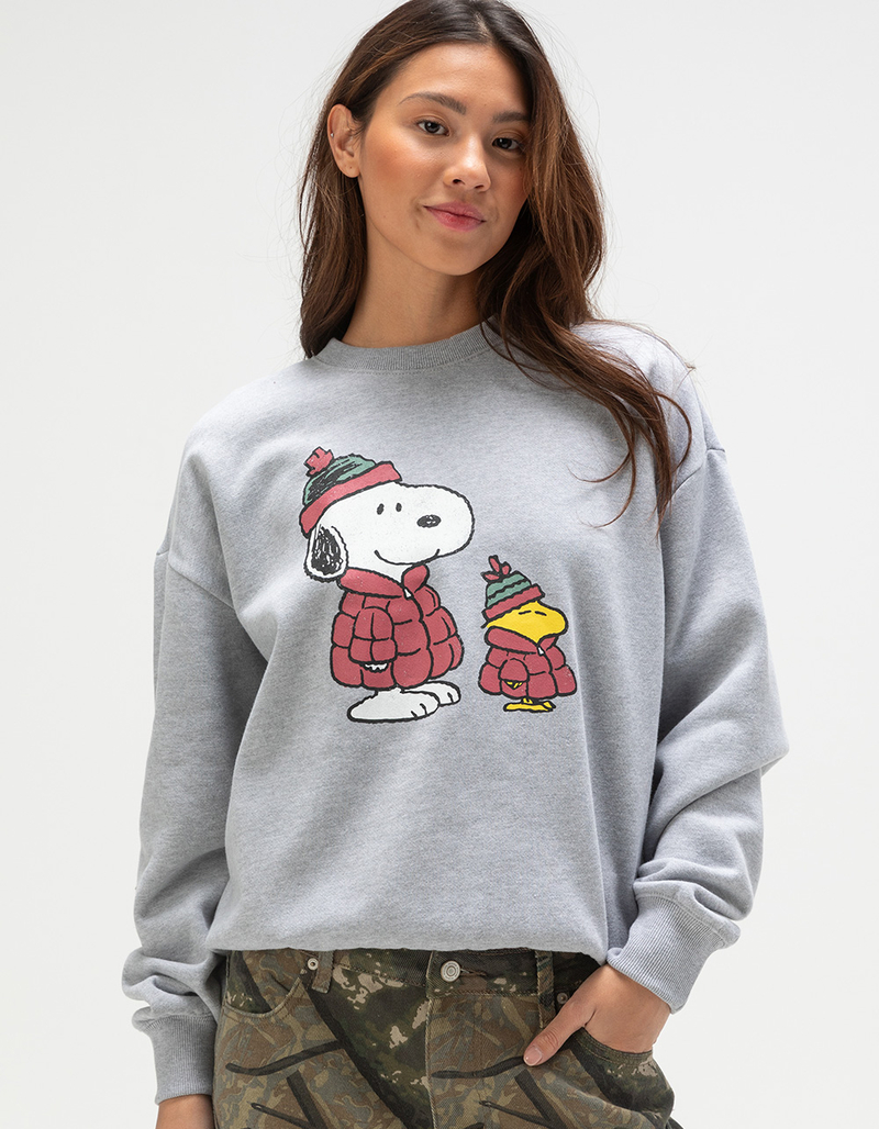 RSQ x Peanuts Puffers Mens Oversized Crewneck Sweatshirt image number 2
