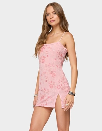 EDIKTED Romey Beaded Chiffon Mini Dress Alternative Image