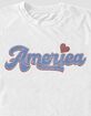 USA America Groovy Heart Unisex Tee image number 2