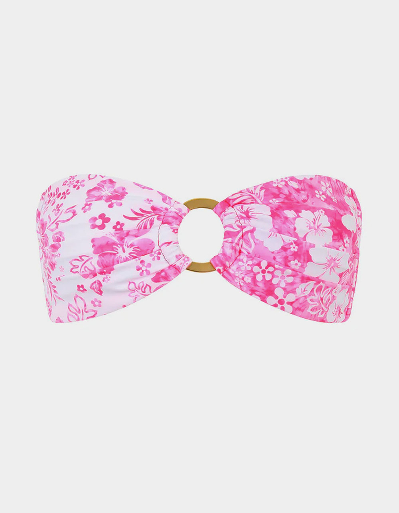 KULANI KINIS Island Blush Bandeau Bikini Top - PINK COMBO