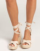 SODA Lock Cross Band Ankle Womens Wedges image number 2