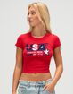 USA Athletic Department Distressed Womens Baby Tee image number 1