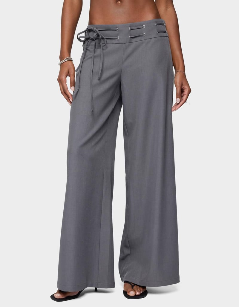 EDIKTED Willard Baggy Lace Up Belt Pants image number 0