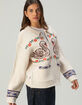 OBEY Swans Womens Zip-Up Sweater image number 3