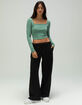 TILLYS Square Neck Womens Long Sleeve Tee image number 2