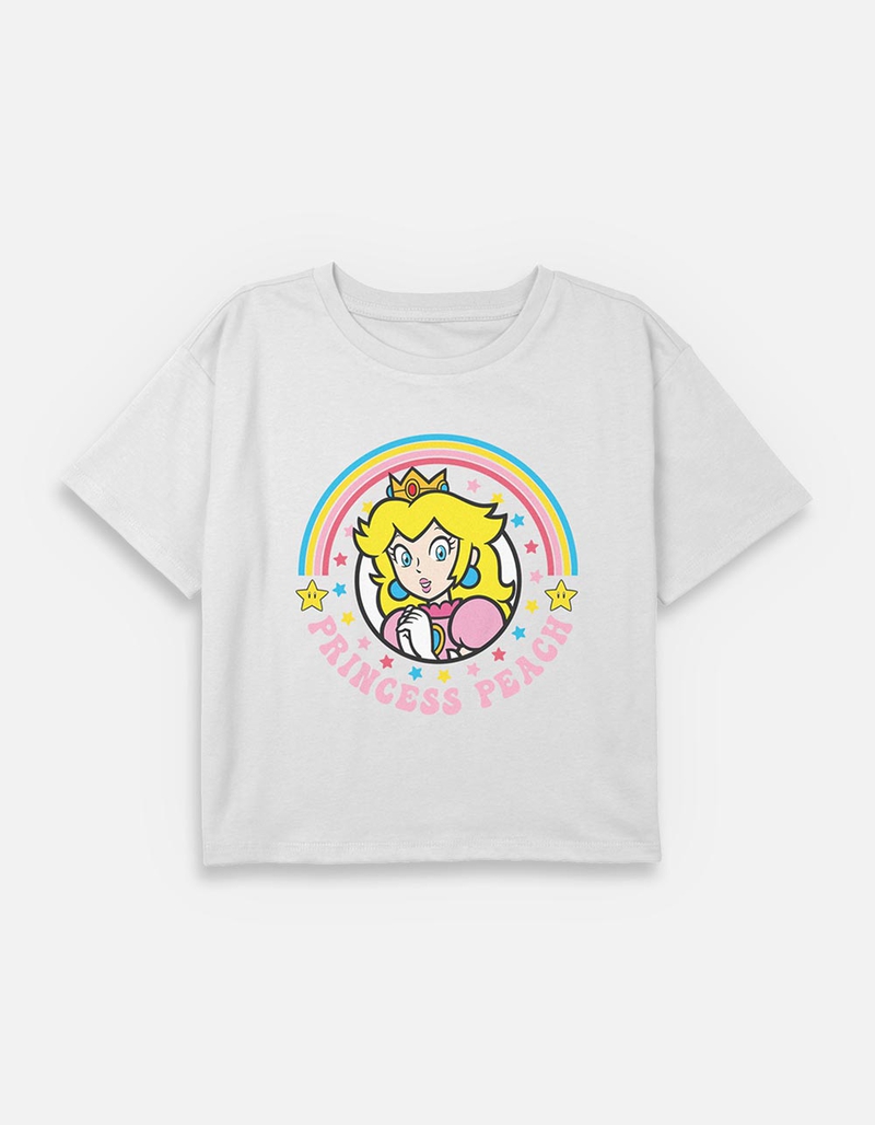 SUPER MARIO Joyful Princess Peach Girls Crop Tee image number 0