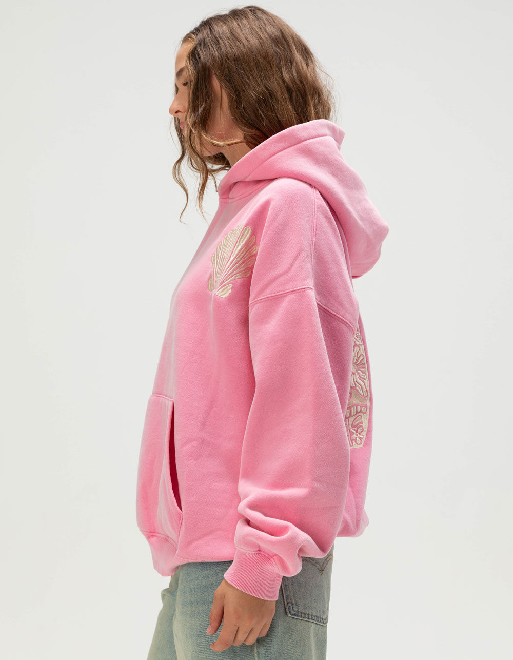 トップス AKAMI KARUBI HOODIE / CORAL PINK Amazon.com: QITOHK Pink Palm Puff Hoodie Kids Women Fall